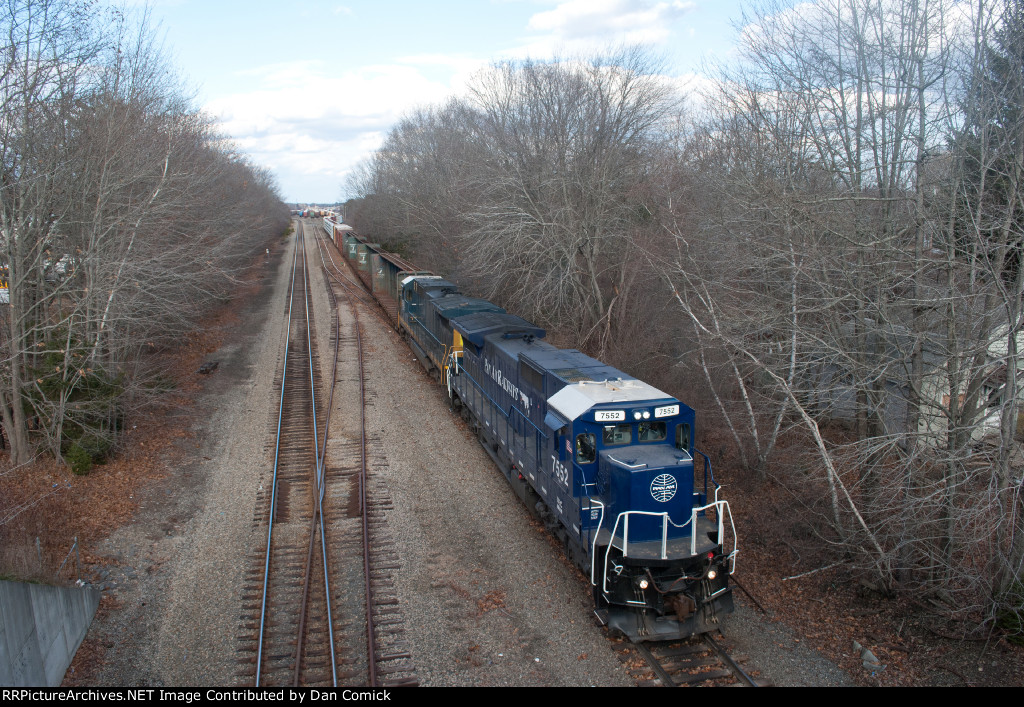 POED 7552 Departs Rigby Yard